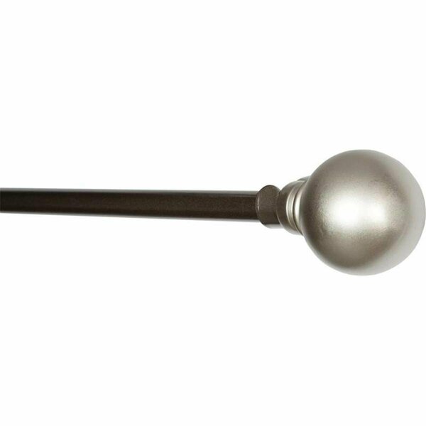 Daphnes Dinnette 66 -120 in. Mercer Curtain Rod - Brushed Nickel DA26893